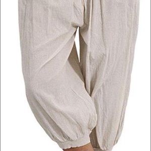 Women’s elastic waist Boho summer casual capris